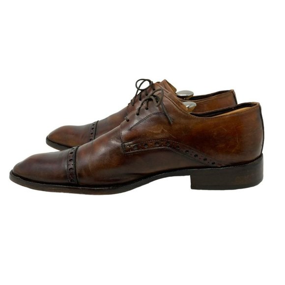 To Boot New York Burnished Brown Italian Leather Derby Cap Toe Shoes- Size 11.5 main image 5